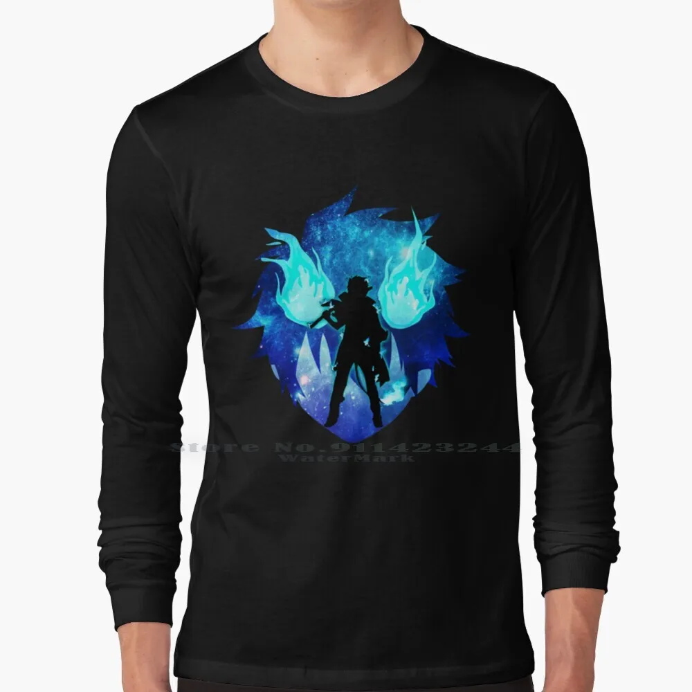 Rin Okumura футболка с длинным рукавом Tee Ao No Ekusoshisuto Blue Exorcist Манга Аниме &quotсиний