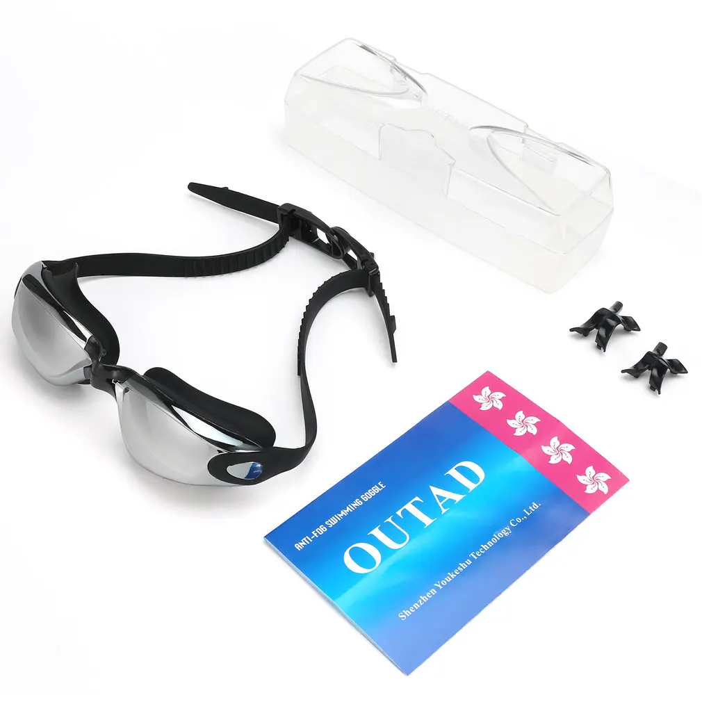 

Unisex Anti Fog UV Protection Triathlon Swim Swimming Goggles No Leaking with Free Protection Case for Adult Child
