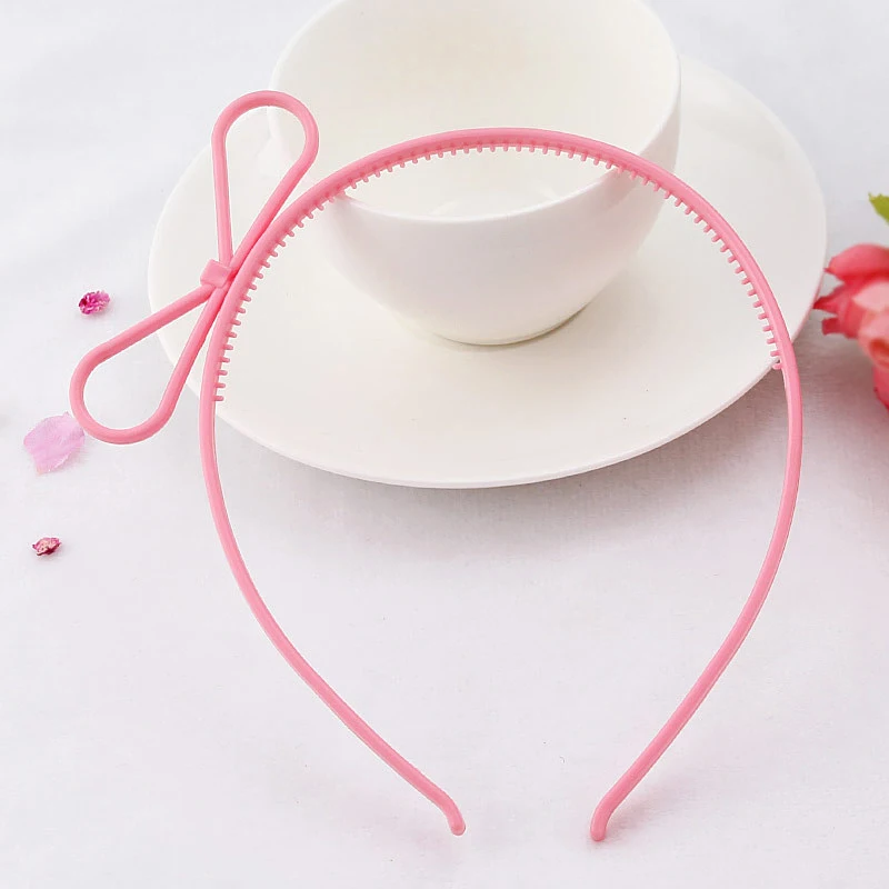 Pink bow 12 шт./лот,, блестящий ободок для волос в виде единорога, повязка на голову, Яркий пластиковый ободок с ушками для женщин/девушек, вечерние украшения для волос, головные уборы - Цвет: Pink bow