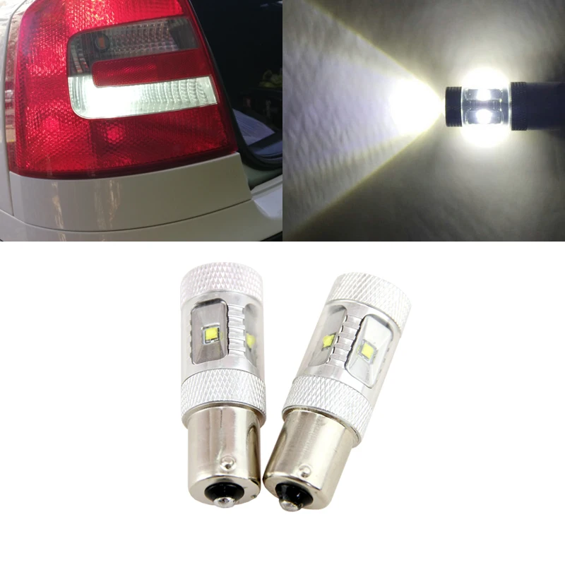 2x30 Вт 1156 S25 P21W BA15S CREE Чип 6000K белый/желтый/красный автомобиль светодиодный