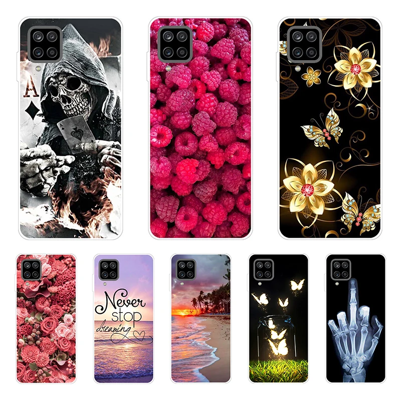 

For Samsung Galaxy A12 Case Phone Cover Silicon Soft TPU Back Cases For Samsung A12 Case 2019 Fashion Bumper A 12 6.5" Coque Cat