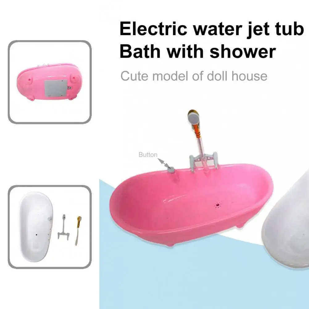 

Универсальный Забавный Электрический кукольный домик, пластиковая кукольная ванна, однотонная кукольная ванна для развлечений
