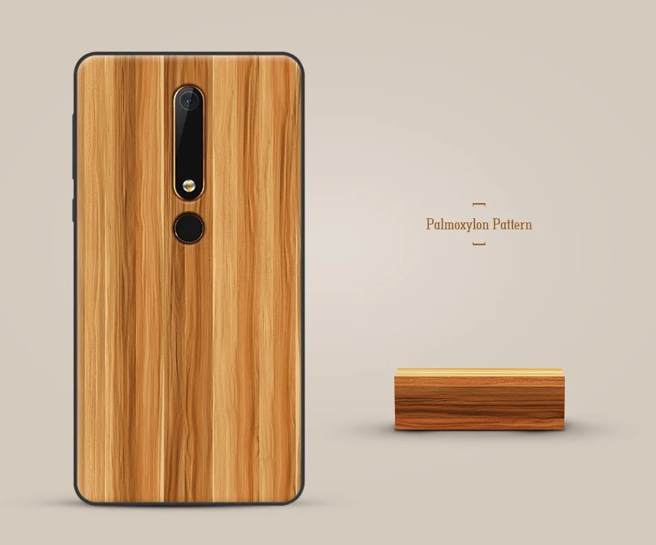 Для Nokia 6,1/6 чехол Мягкая силиконовая Обложка ТПУ Дерево Деревянный камень узорной чехол для телефона защитный чехол противоударный