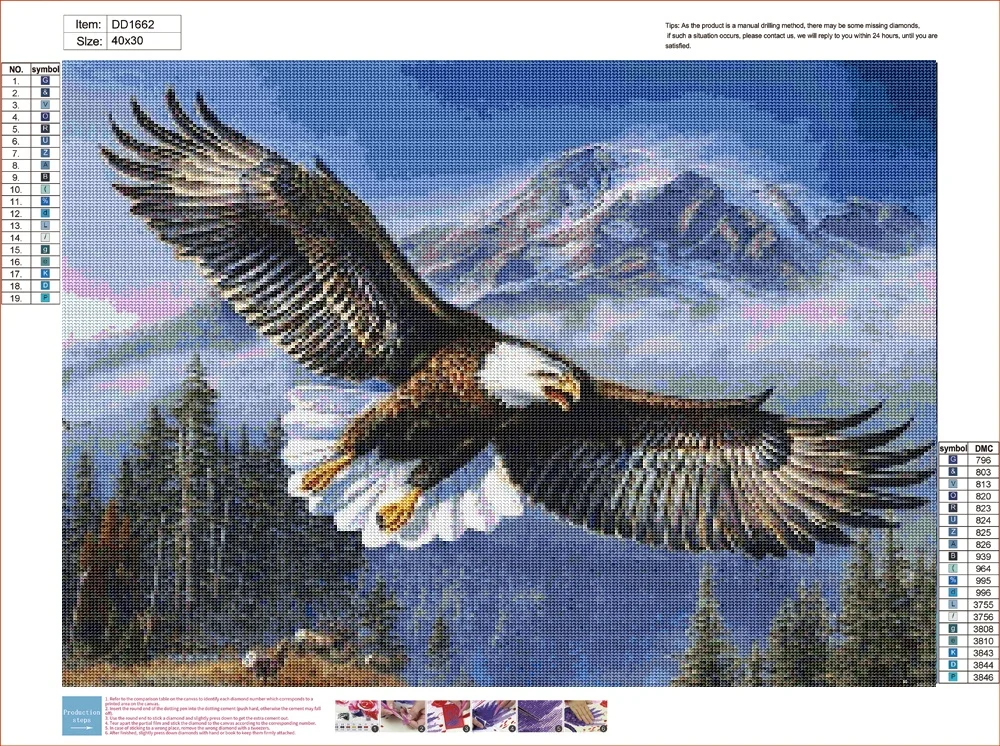 Eagle 5D DIY Алмазная картина мультяшная вышивка животные рукоделие крестиком