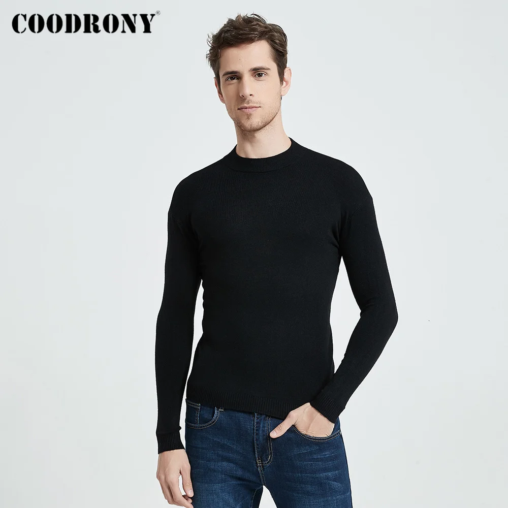 COODRONY/осенне зимний Классический Повседневный однотонный мягкий теплый вязаный