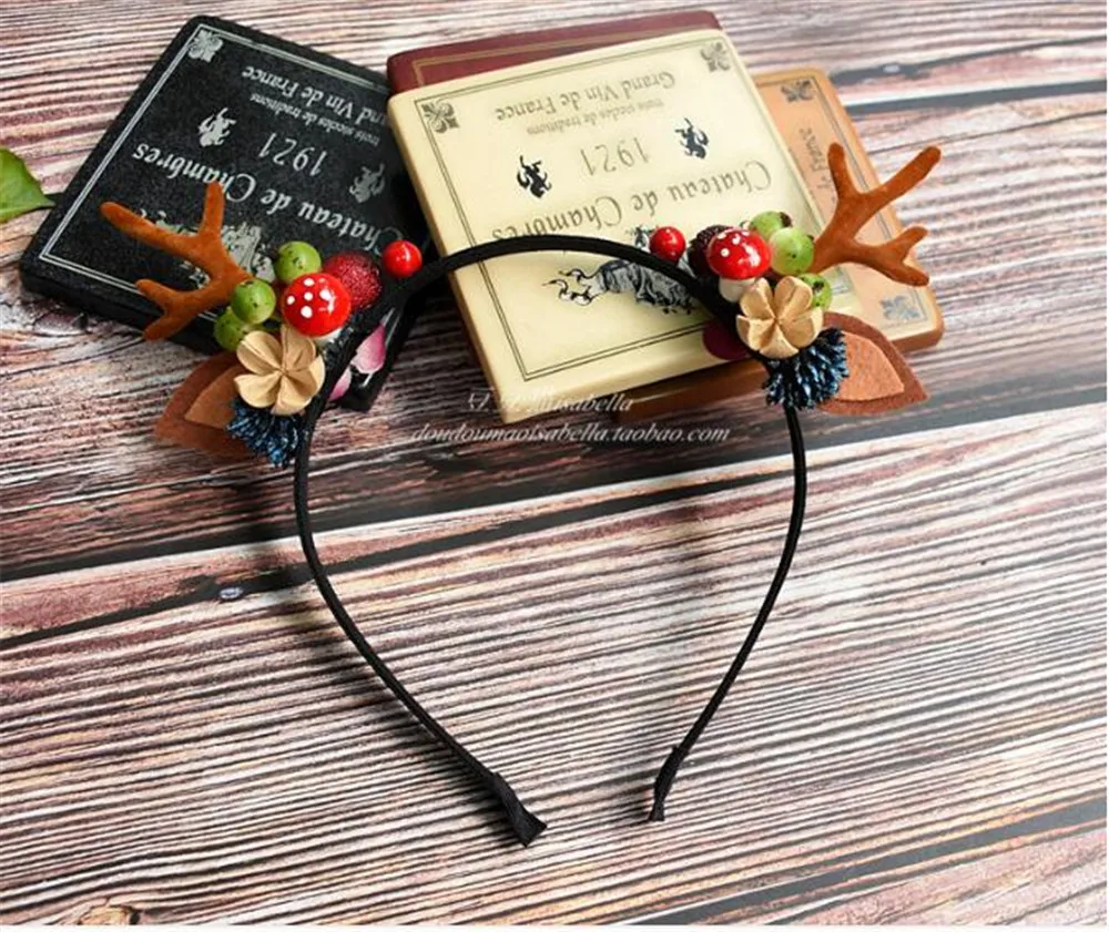 Оленьи рога повязка на голову Рождество Пасха Хэллоуин вечерние DIY женский