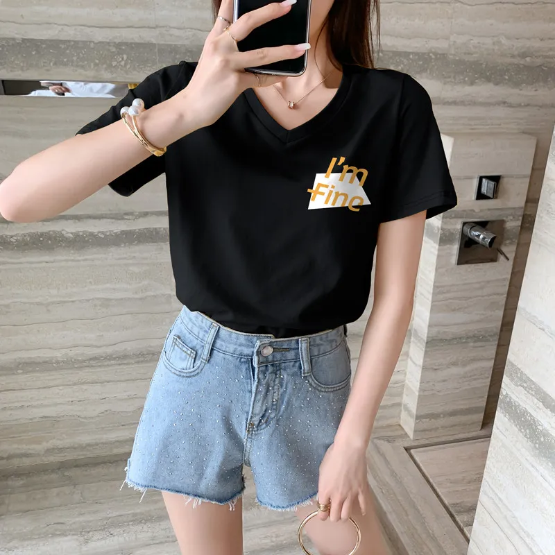 

T Shirt Women Clothes 2020 red Fashion Tee Top Fashion Cotton Ladies Tee Shirt