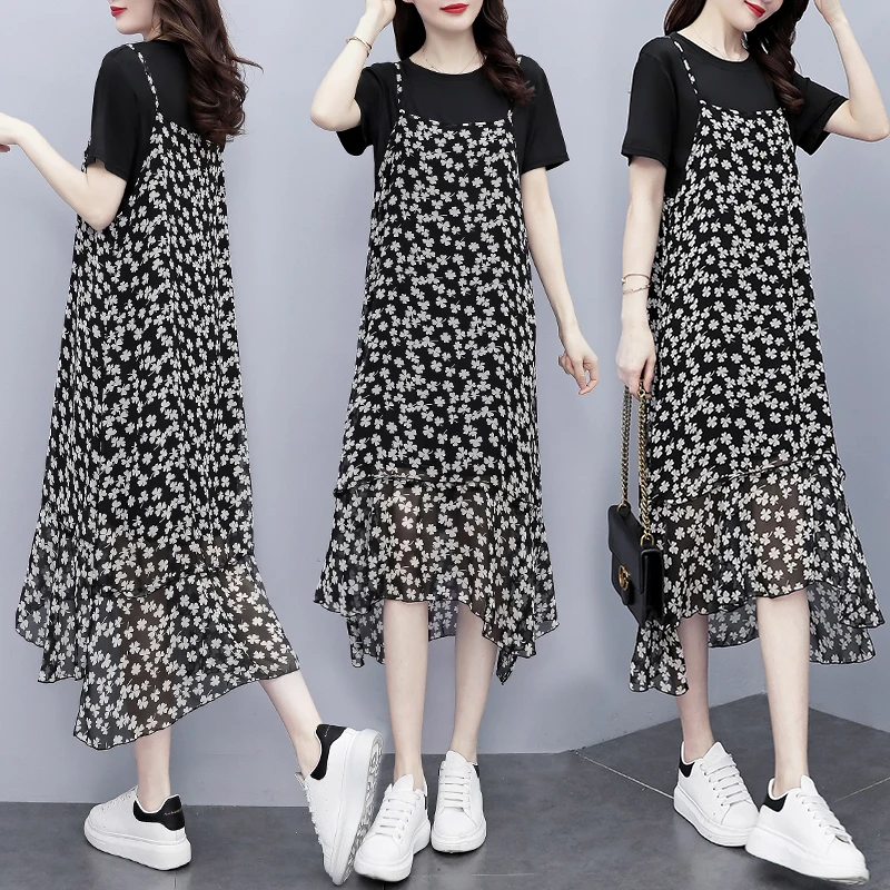 

Женское свободное платье, облегающее повседневное длинное платье, размеры XXL, XXXL, 3XL, XXXXL, 4XL, 2021 кг, лето 100