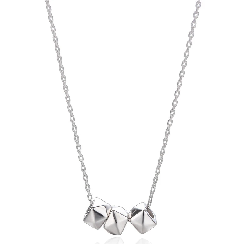 

Sodrov 925 Sterling Silver Necklace For Women Square Polyhedron Pendant necklace High Quality Silver 925 Jewelry Pendant