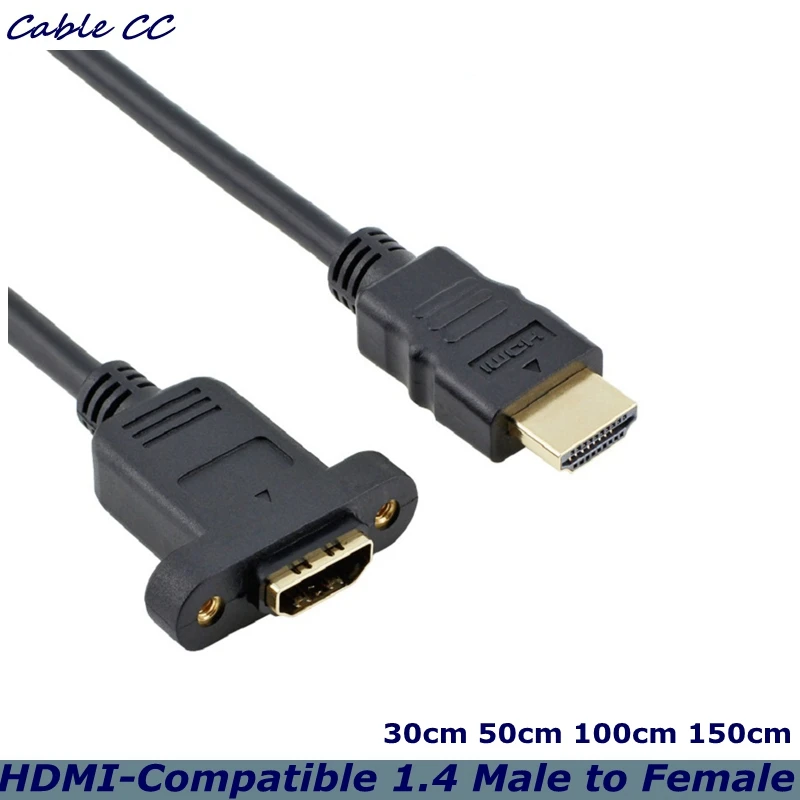 HD медный сердечник HDMI-совместимый 1 4 штекер-гнездо винтовой монтажный