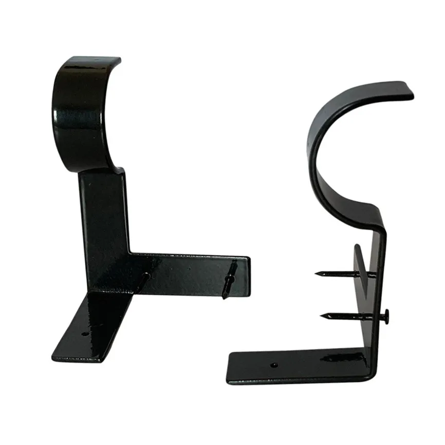 1 Pair Curtain Rod Bracket Single Hang + Center Support Into Window Frame | Дом и сад