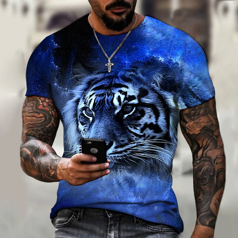 Мужская футболка Очаровательная с круглым вырезом модная коротким рукавом