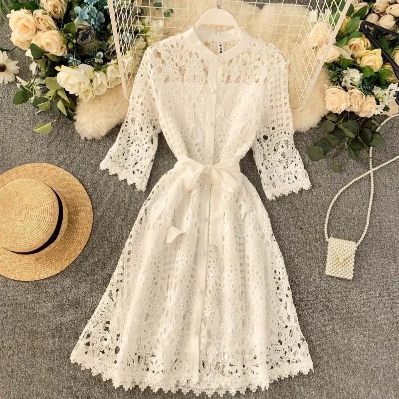 Весенне летнее платье женская одежда 2020 корейское винтажное элегантное женское