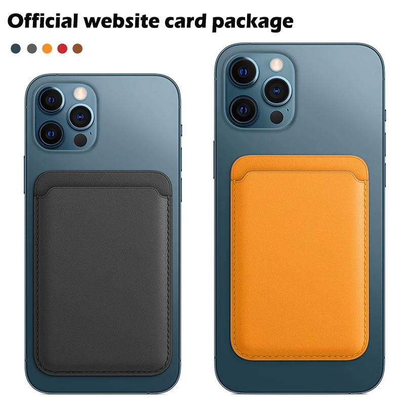 

Original For Magsafe Luxury Cover For iPhone 12 Pro Max 5G Adsorption Leather Wallet For iPhone 12 Mini Magnetic Card Phone Case