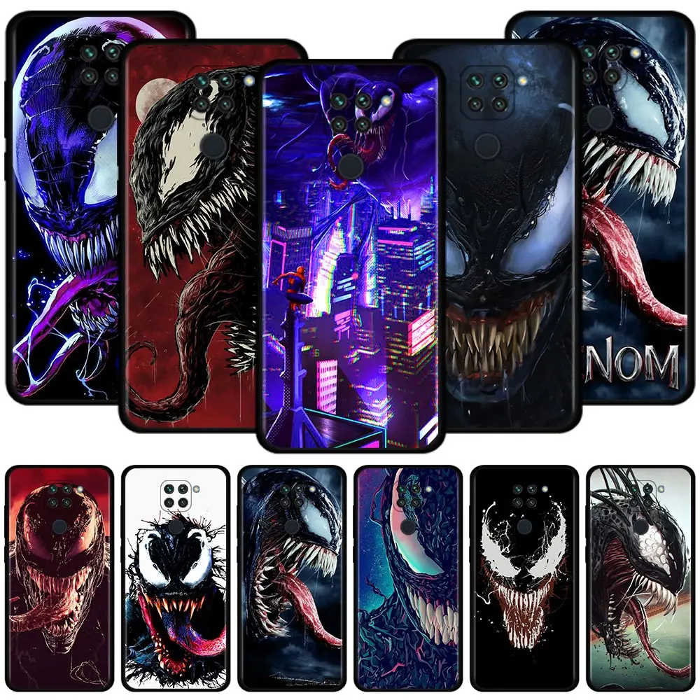 Чехол для Xiaomi Redmi Note 10 9 9S 9T 8 8T 7 Pro Max силиконовый мягкий чехол K40 9A 9C Venom Marvel |