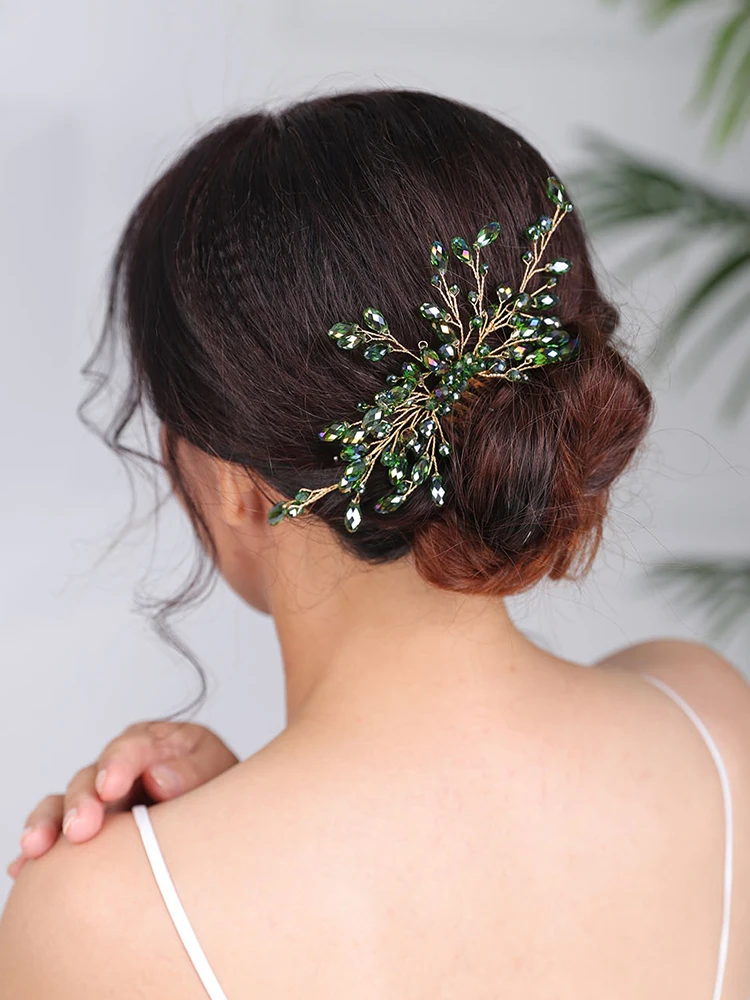 Богемная зеленая расческа для волос фиолетовые головные уборы синие красные