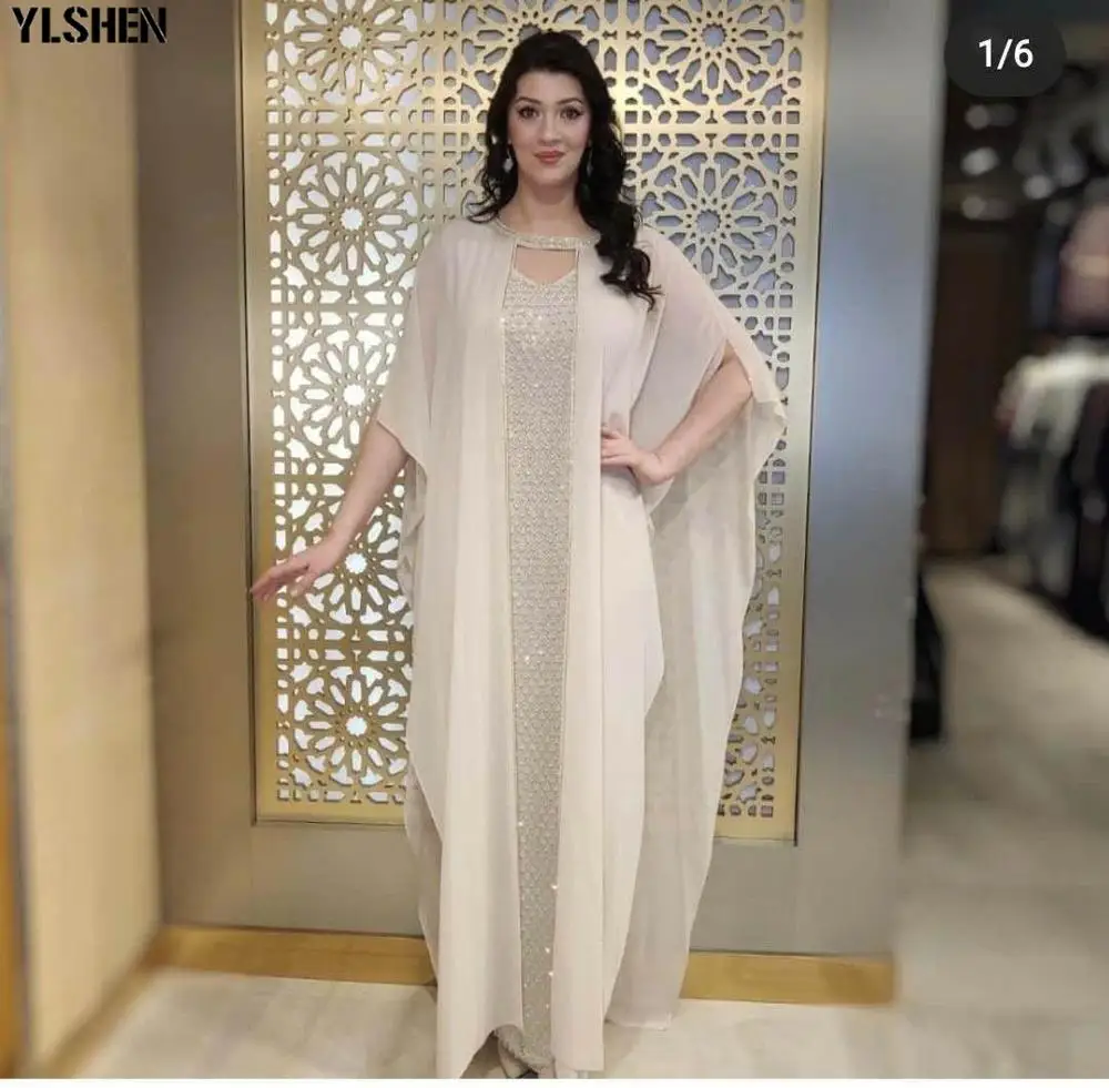 

2 Piece African Design Dashiki Dress Sequined Diamonds Abaya Maxi Dresses Bazin Vintage Muslim Robe Gowns Africa Sexy Lady Party