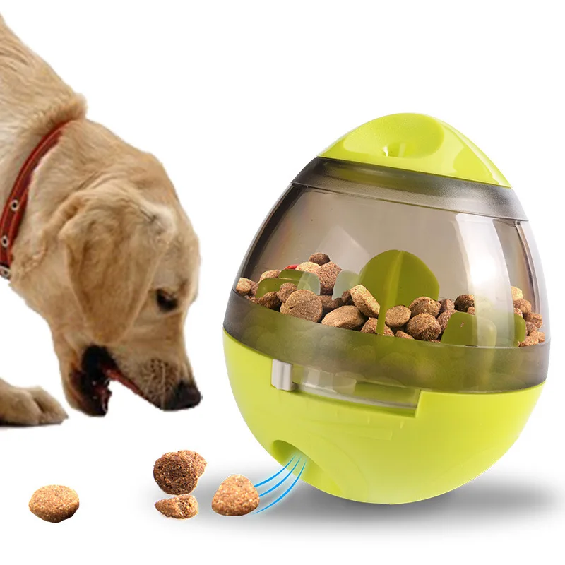 

Pet Dog Interactive Tumbler Food Dispenser Feeder IQ Puzzle Treat Ball Toys