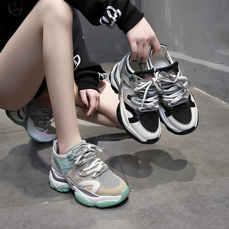 2020 женские дизайнерские массивные кроссовки Модная обувь для пожилых Пап