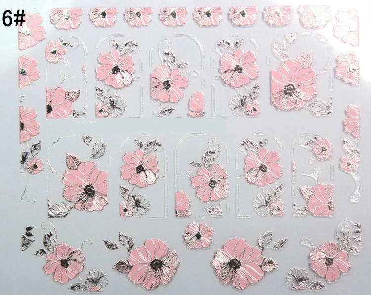 1 лист китайский стиль наклейки для дизайна ногтей аппликация 3D Переводные