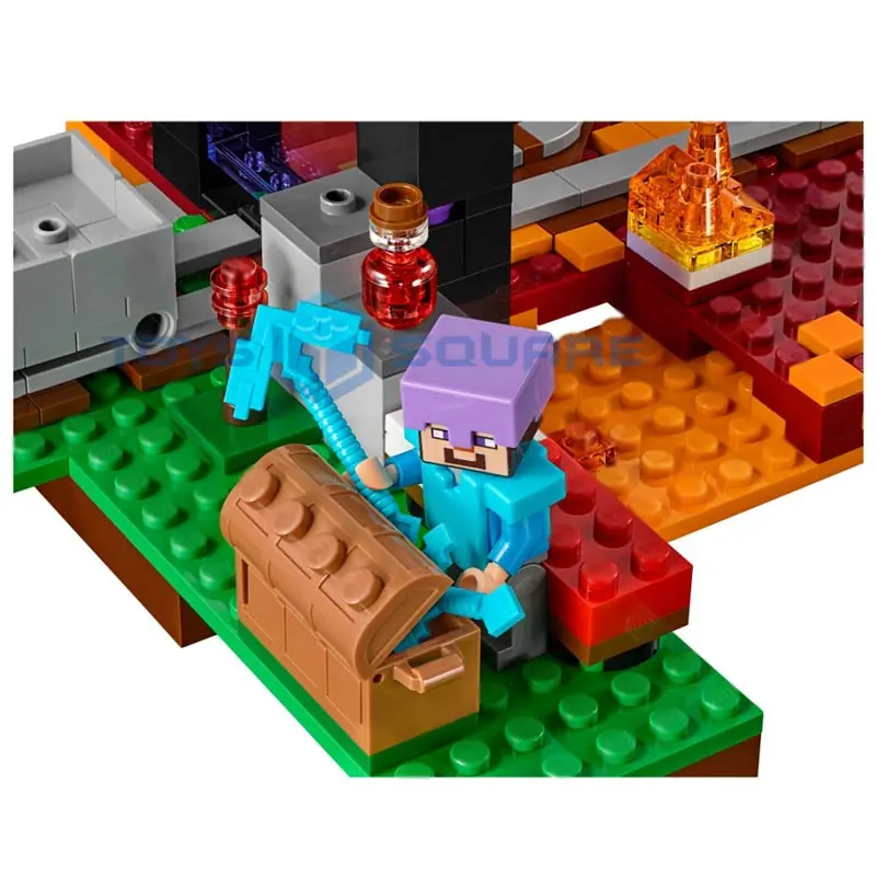 

The Nether Portal Model Building Blocks With My World Action Figures Bricks Set Gifts Educational Toys For Children