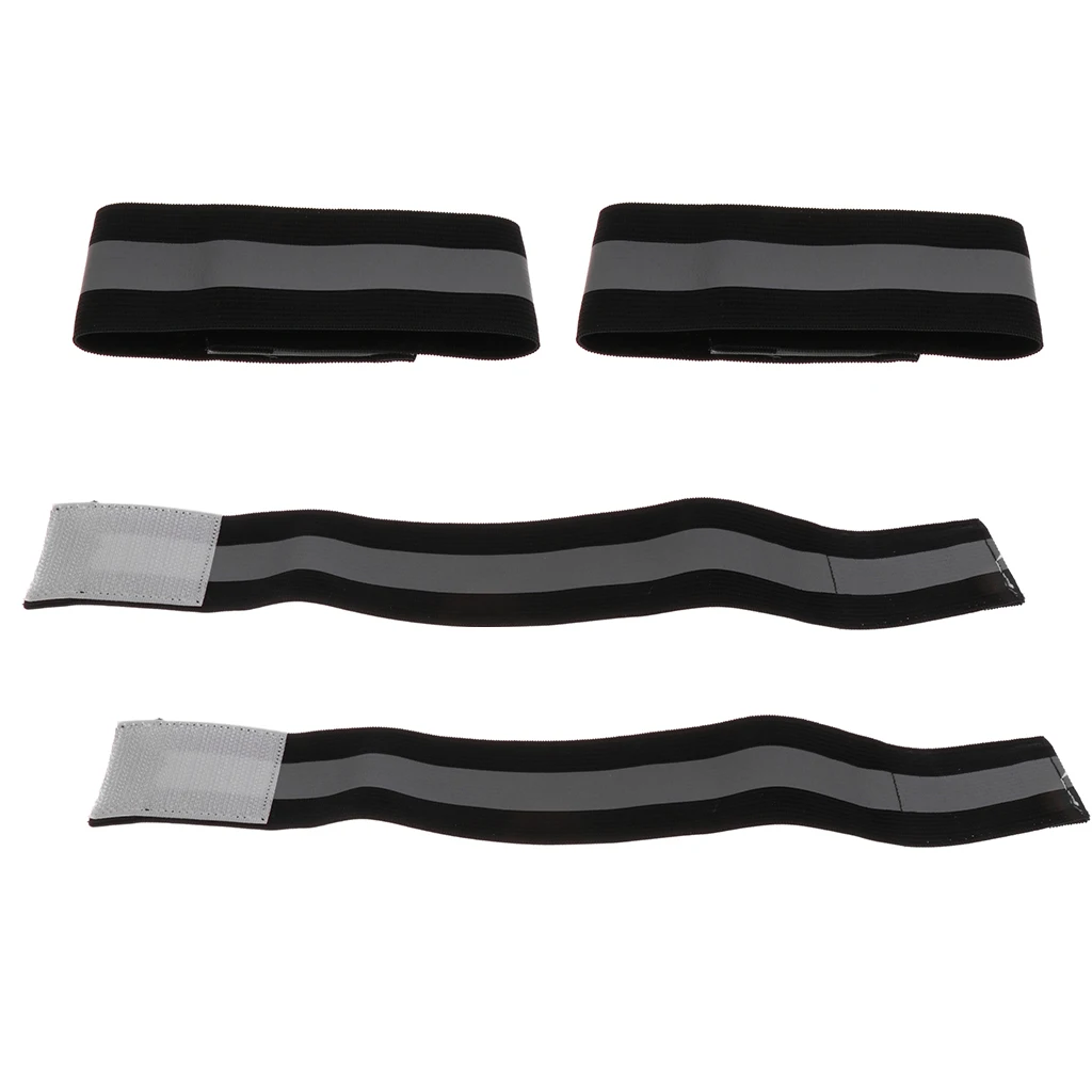 4 шт. черный светоотражающий браслет унисекс на запястье|Жилет для велоспорта| |