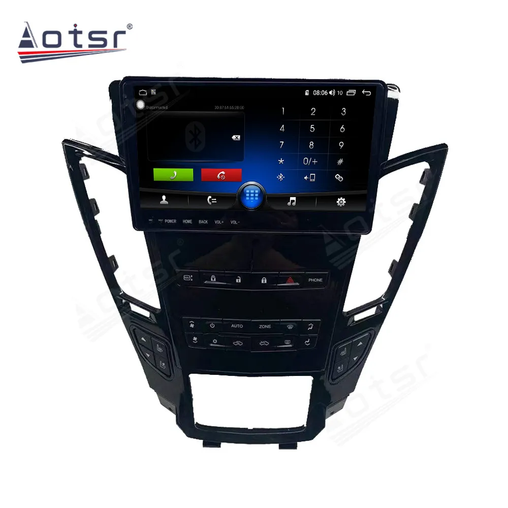 구매 6 + 128GB 캐딜락 CTS 안드로이드 10 테슬라 자동차 라디오 무선 카플레이 GPS 네비게이션 DSP 자동차 멀티미디어 플레이어