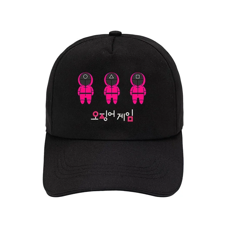 

High Quality SQUID GAME Hats Embroidery Snapback Cap Cotton Baseball Cap For Men Women Hip Hop Hat Bone Garros Dropshipping