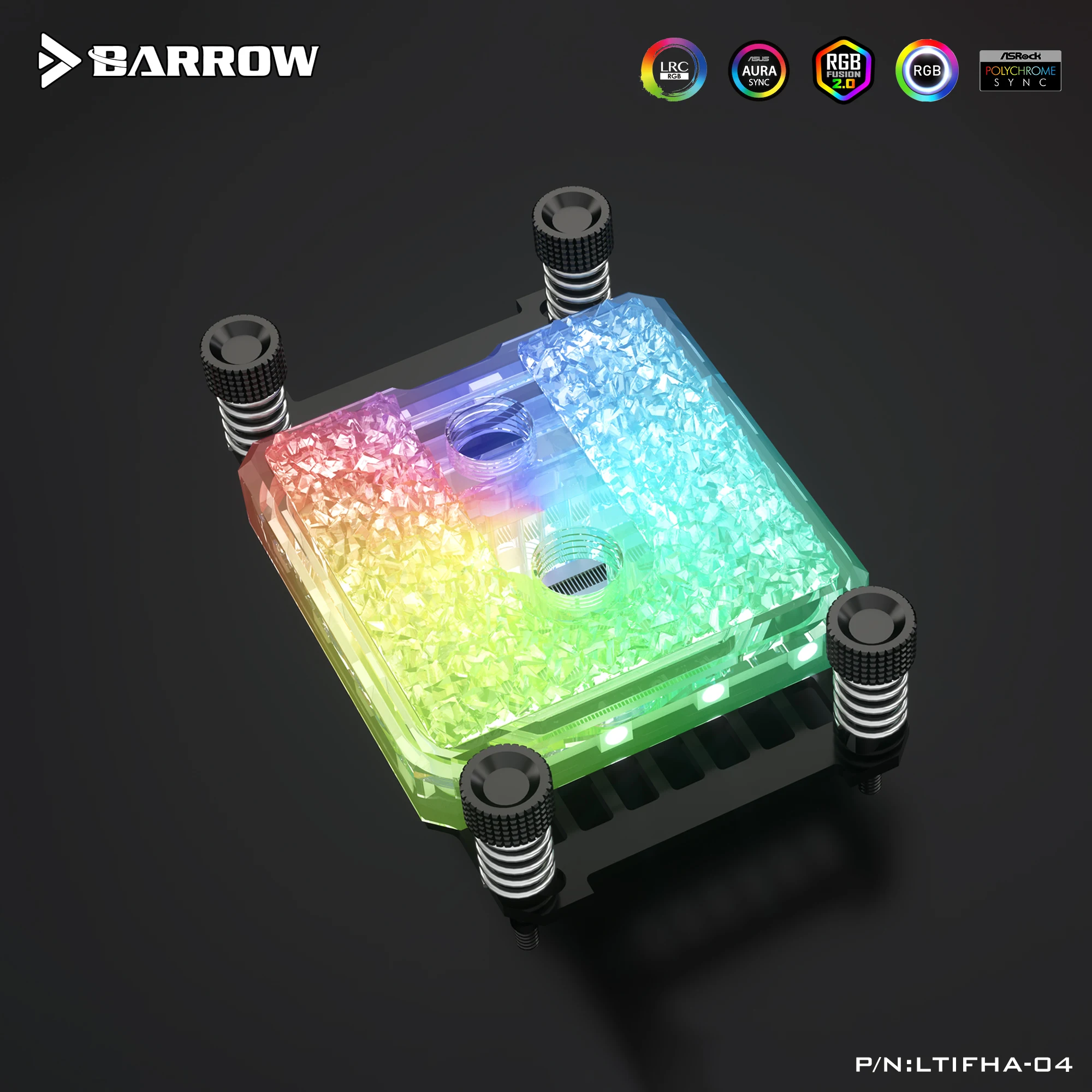 

Barrow CPU Water Block For Ryzen AMD AM4/AM3+/AM3/FM2 Platform 5V 3PIN Light Header,AM4 Processor Copper Cooler,LTIFHA-04