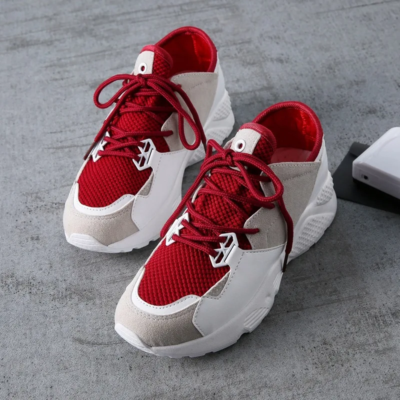 Женские кроссовки CEVABULE на платформе со шнуровкой весну и осень Размеры 35 42