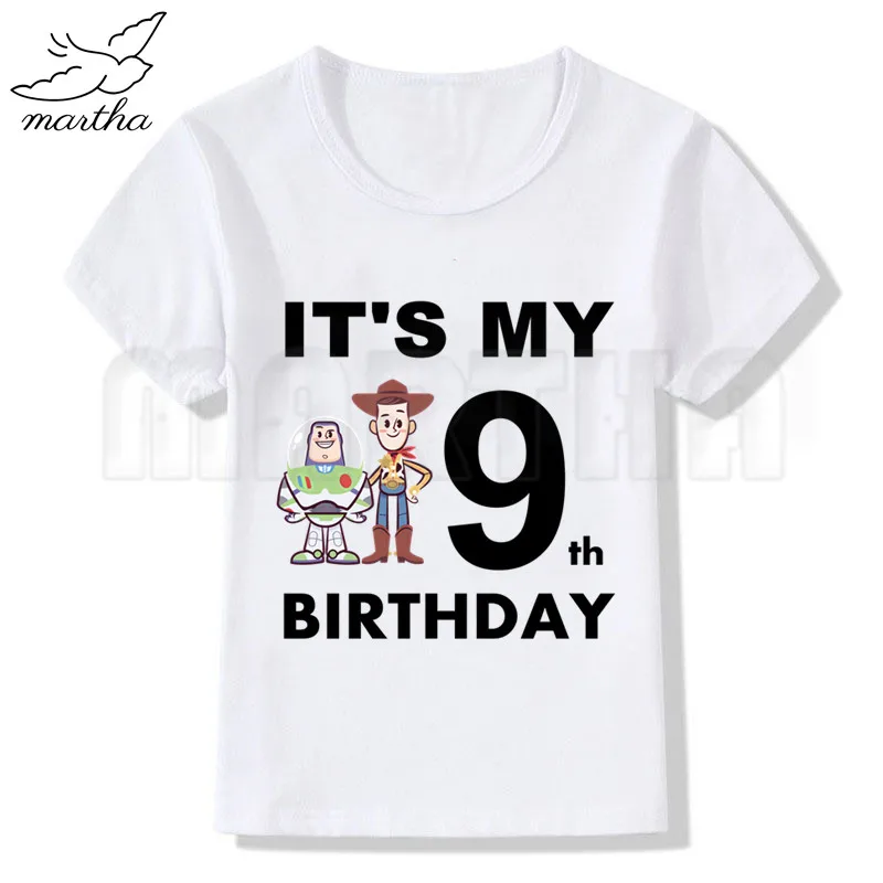 Футболка История игрушек с цифрами на день рождения Детская футболка принтом