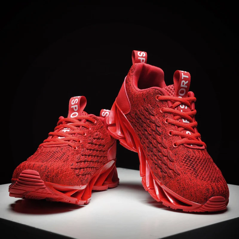 

Antiskid Damping Men Red Shoes Running Blade Sport Shoes Man Training Non-slip Men's Jogging Sneakers Outdoor tenis masculino
