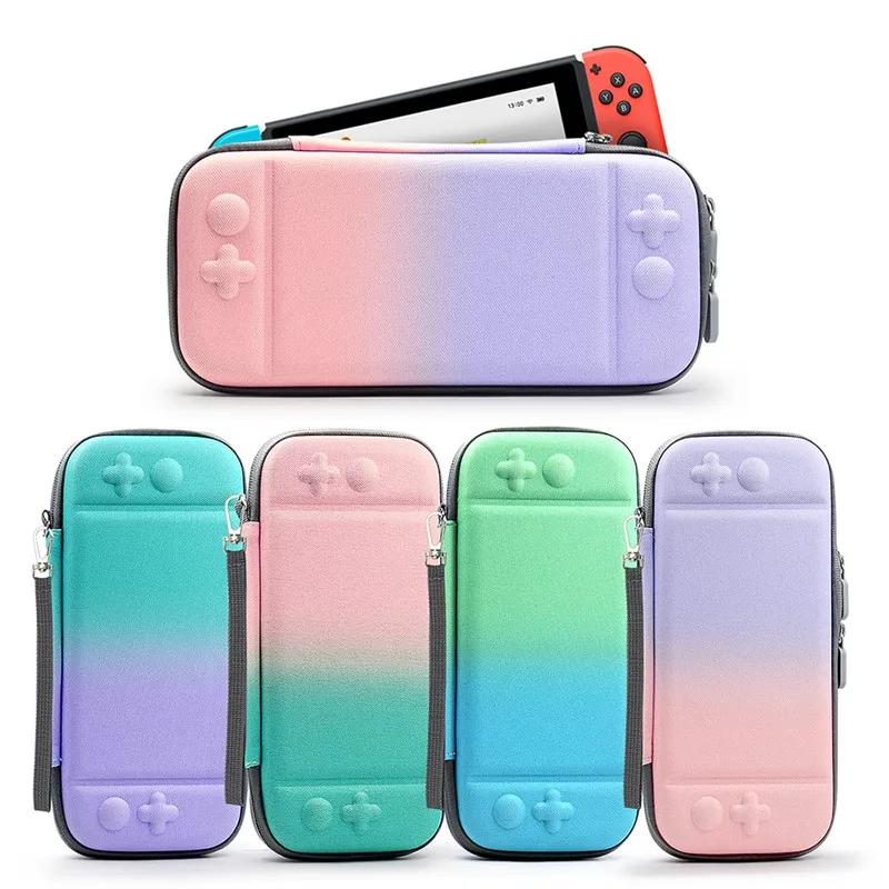 6 в 1 сумка с градиентом цвета для Nintendo Switch переноски аксессуаров консоли NS чехол