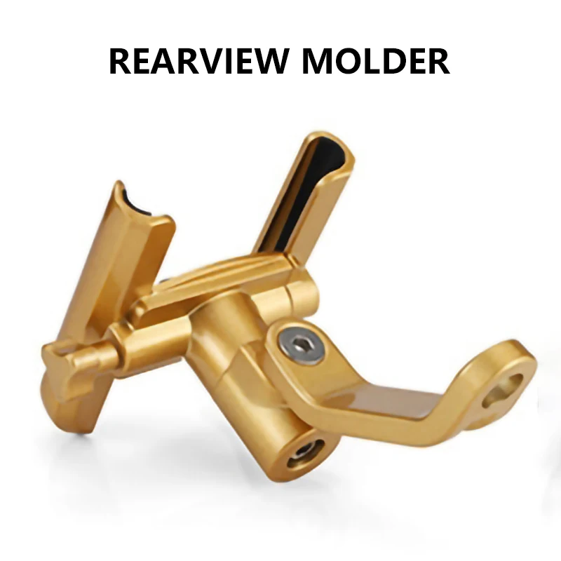 Rearview Gold YPAY мотоцикл горный велосипедный держатель для телефона Алюминий регулируемый руль мотоцикла Зеркало заднего вида 4-6,5 дюймов телефон крепление - Цвет: Rearview Gold
