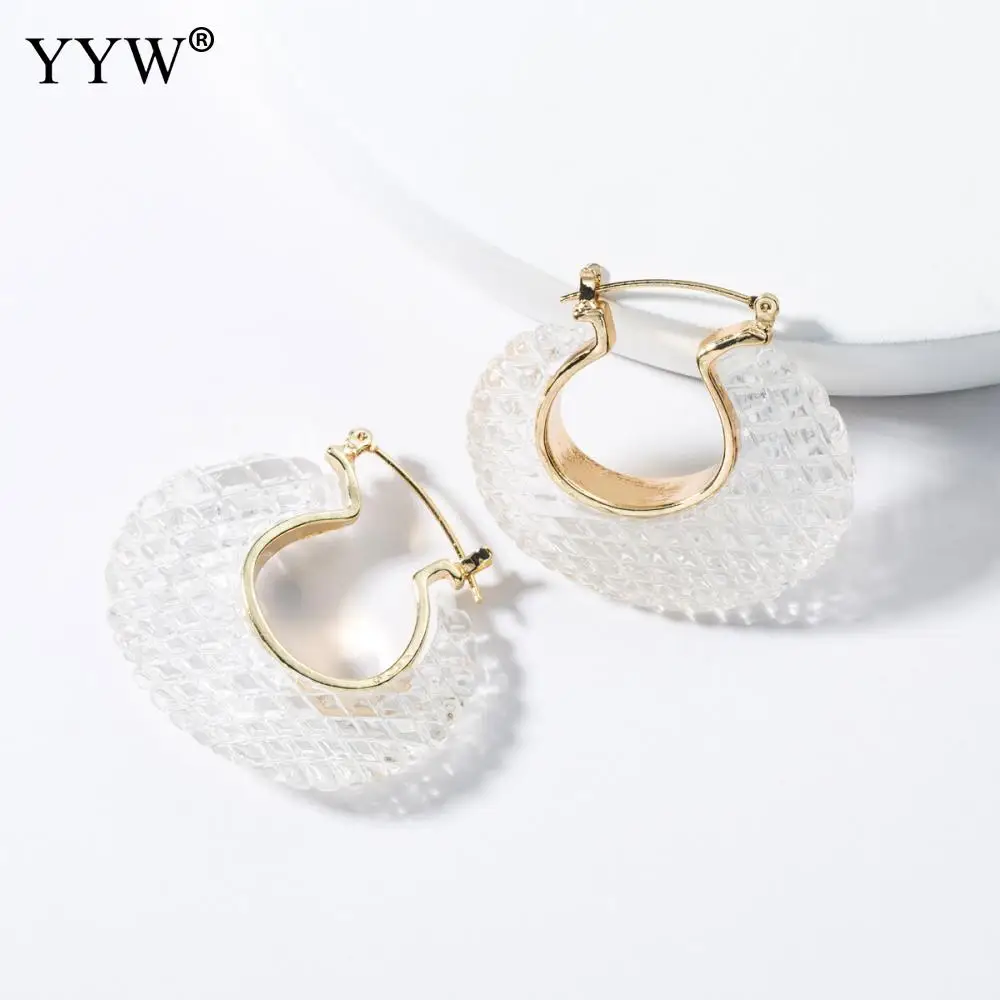 Зеленые/белые женские висячие серьги с полыми фотоэлементами изысканные