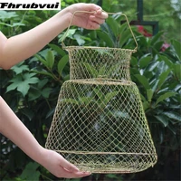 mental foldable hanging wire folding steel wire fishing net fish cage steel wire material high quality robust easy to use tool