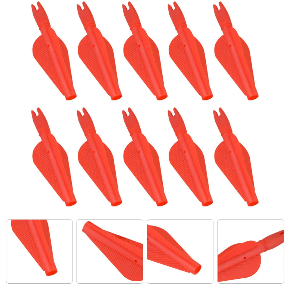 

10pcs Shooting Training Conjoined Arrow Feathers and Arrow Nock