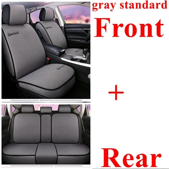 gray standard Передняя+ задняя 5 машинные места сиденья для Toyota Corolla Yaris Pruis Hilux FJ Cruiser Crown LC Prado Venza Zelas Vios Auris Matrix - Название цвета: gray standard