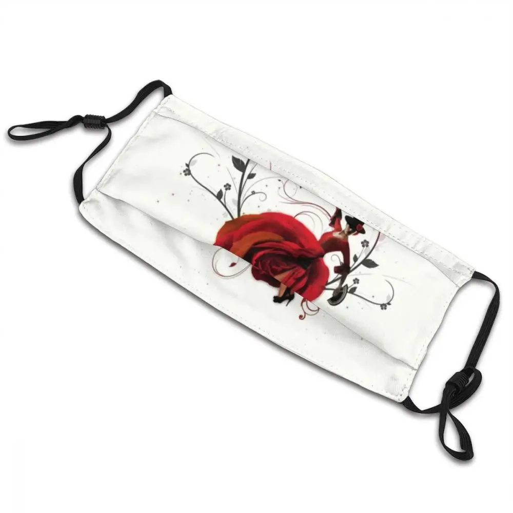 Маска-респиратор для взрослых танцовщиц фламенко защита от пыли смываемая маска