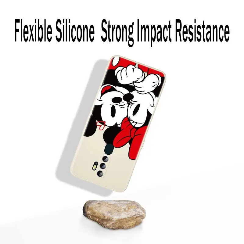 cute mickey mouse disney for oppo a93s a74 a94 5g ax5 a31 find x3 x2 lite neo f17 f11 pro f7 f5 liquid silicone phone case free global shipping