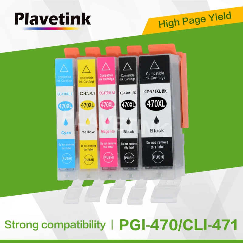 Plavetink фотокартриджи с полными чернилами для Canon PIXMA MG6840 MG5740 TS5040 принтер PGI470