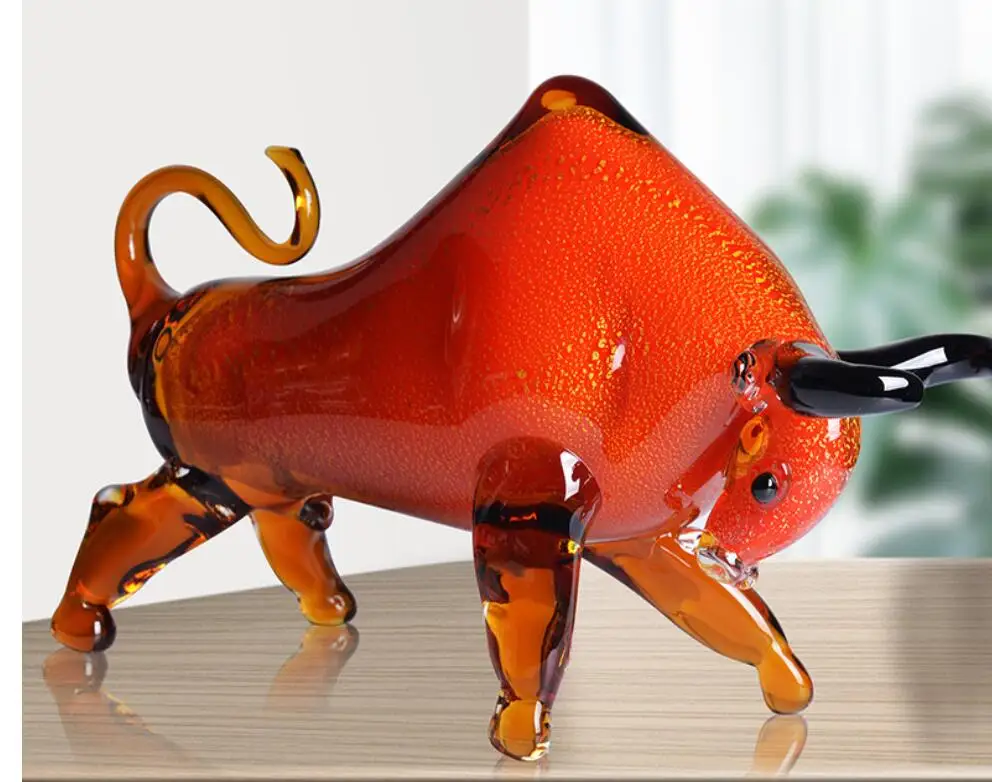 

Крупного рогатого скота OX ручная работа светильник класса люкс Стекло крупного рогатого скота товары для дома с украшением в виде кристаллов животный принт Товары для офиса творческие ремесла