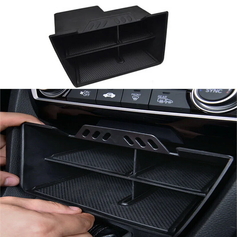 

ABS Storage Box Black Car Central Console Interior Organizer Plastic Center