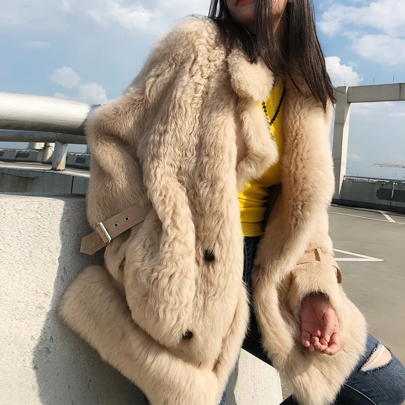 

Куртка женская из натуральной шерсти, винтажная, оверсайз, Zjt913, 2020
