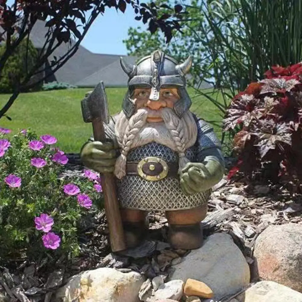 

Viking Gnome Statue Garden Resin Gnome Sculpture Lawn Decoration Made Of High-quality Resin And Hand-painted
