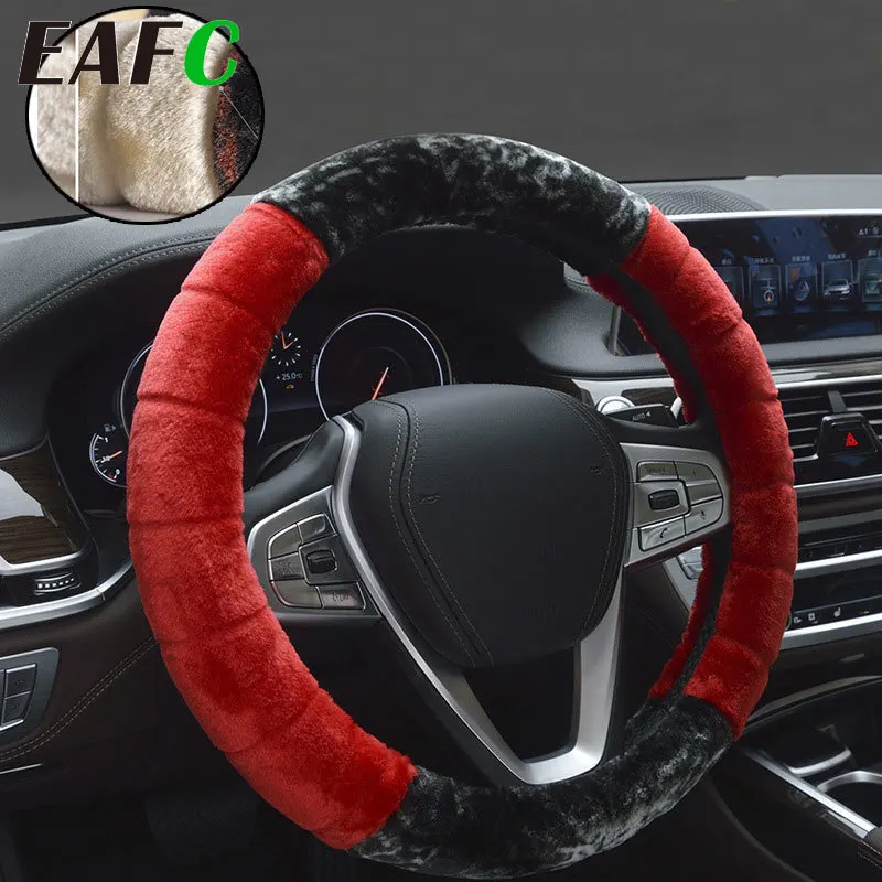 Зимние супермягкое плюшевое чехол рулевого колеса автомобиля Универсальный