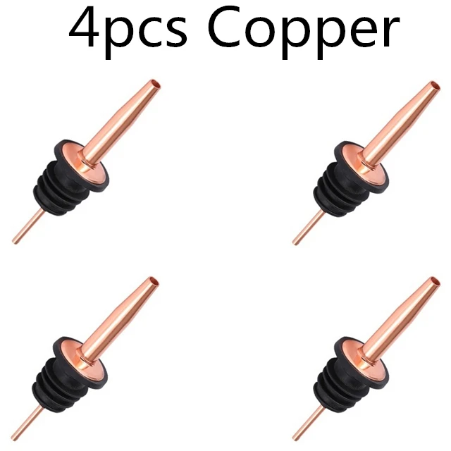 4pcs Copper 4 шт./компл. Нержавеющая сталь различных Вино Ликер Дух заливщик свободного бутылки вина носика фиксаторы уход за кожей лица маска бар аксессуар - Цвет: 4pcs Copper