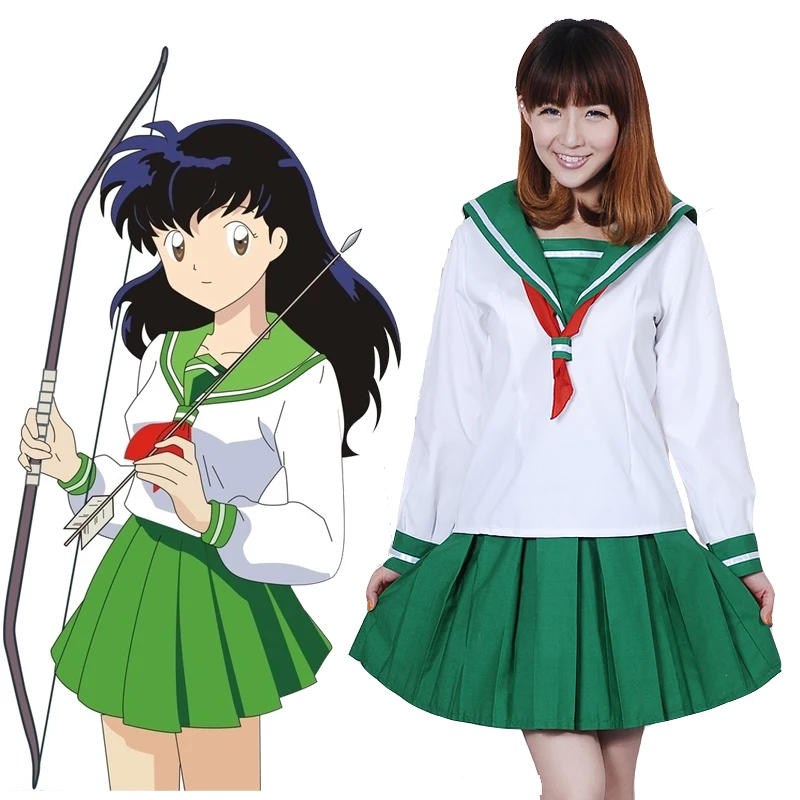 Новый костюм для косплея аниме Inuyasha Higurashi Kagome школьная форма девочек матросский