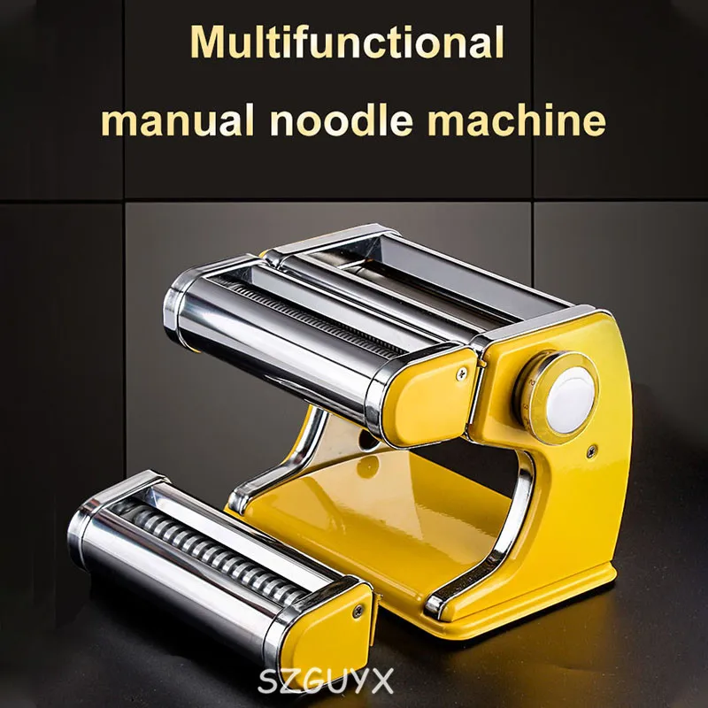 

Manual pasta machine small household pasta machine two knife pasta machine stainless steel kitchen pasta machine