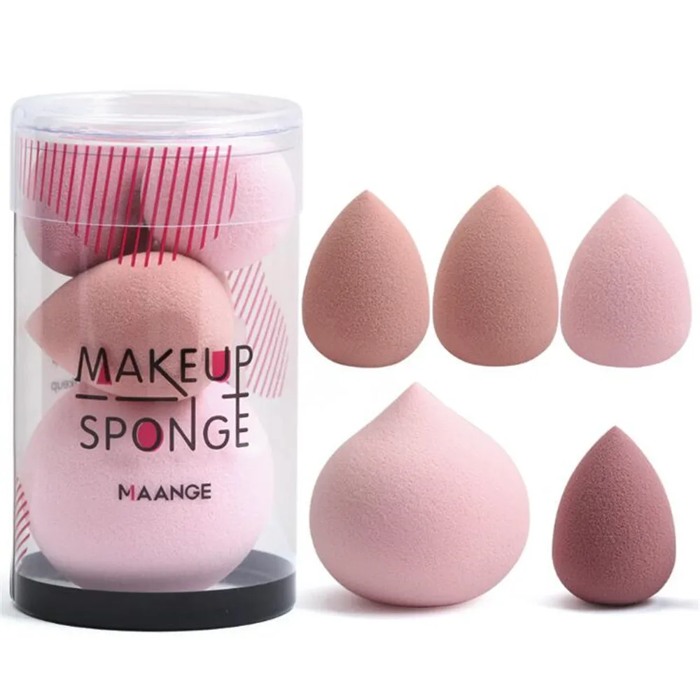 

5Pcs Makeup Sponge Set Cosmetic Puff Blender with Storage Box Face Foundation Cream Powder Sponge Women Beauty Puff Makeup Tools